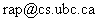 rap [at] cs [dot] ubc [dot] ca