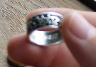 blurry ladylock ring with caption excusing Steve's photographic ineptitude
