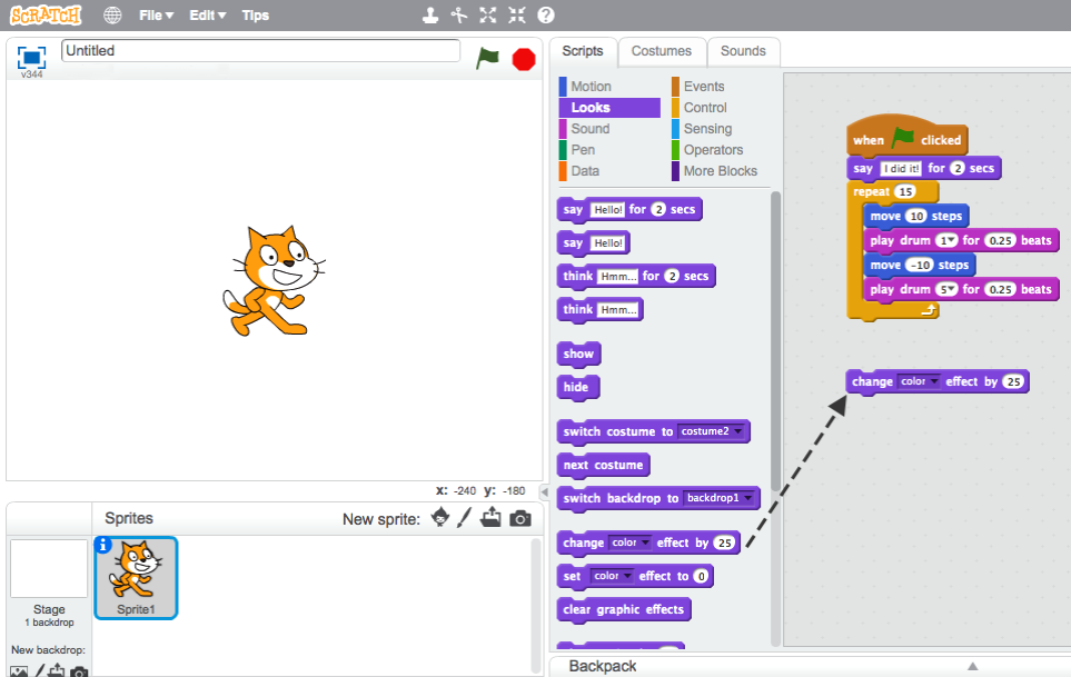 How do we hide and show sprites in Scratch?