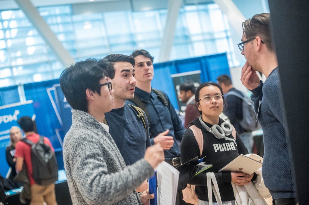 Career fair students