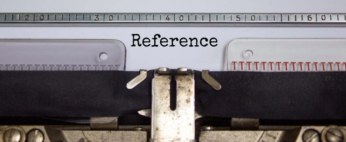reference with typewriter
