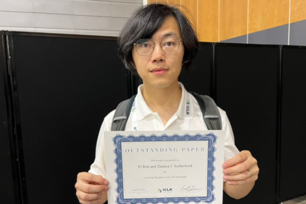 Yi (Joshua) Ren with Outstanding LLM Paper award