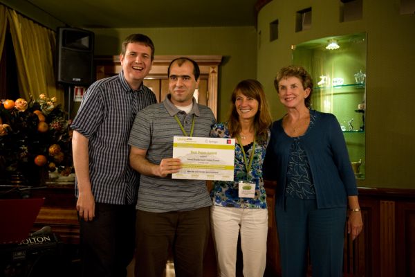 Cristina Conati and Samad Kardan receive their award