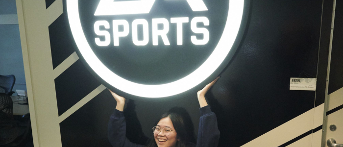 EA Sports logo and CS student