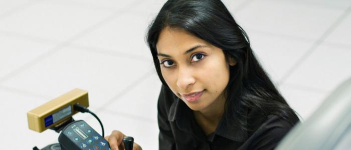 Poojav Viswanathan, Ph.D. Candidate in Artificial Intelligence (photo by Martin Dee, Public Affairs)