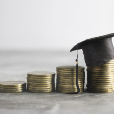 Grad hat and money