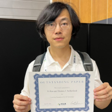 Yi (Joshua) Ren with Outstanding LLM Paper award