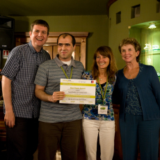 Cristina Conati and Samad Kardan receive their award