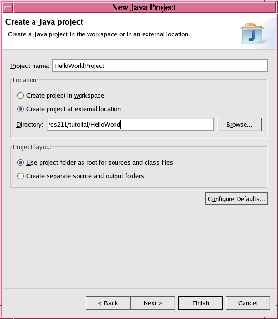 New Project Wizard