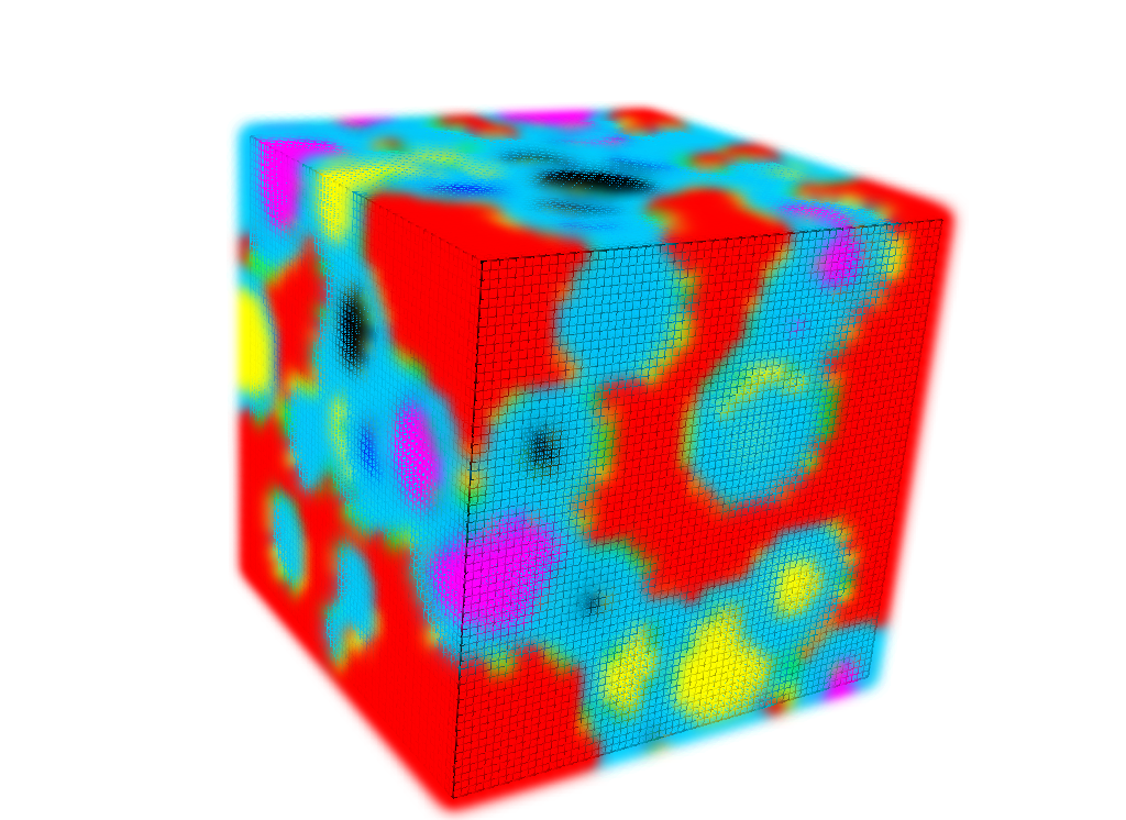 3D simulation at time step 0