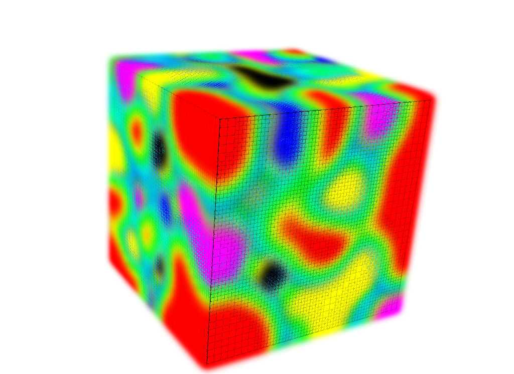 3D simulation at time step 1